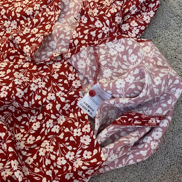 Reformation Red Floral Midi Dress - Picture 9 of 12